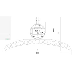400-6000mm Electronic Digital Radius Gauge
