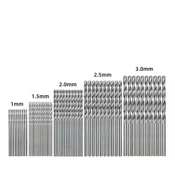 50pcs Twist Drill Bit Set 1-3mm