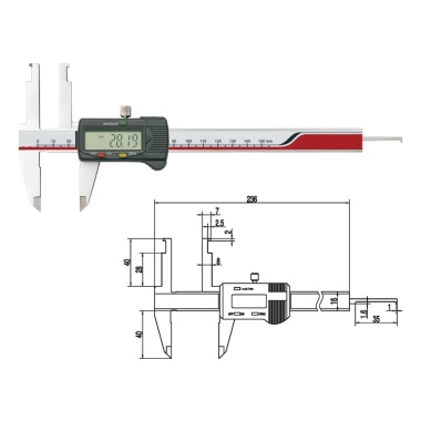 Inside Groove Digital Caliper